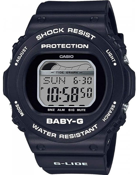 Casio Casio Baby-G BLX-570-1  BLX-570-1ER кварцевые женские часы серый циферблат, браслет пластик — вид спереди
