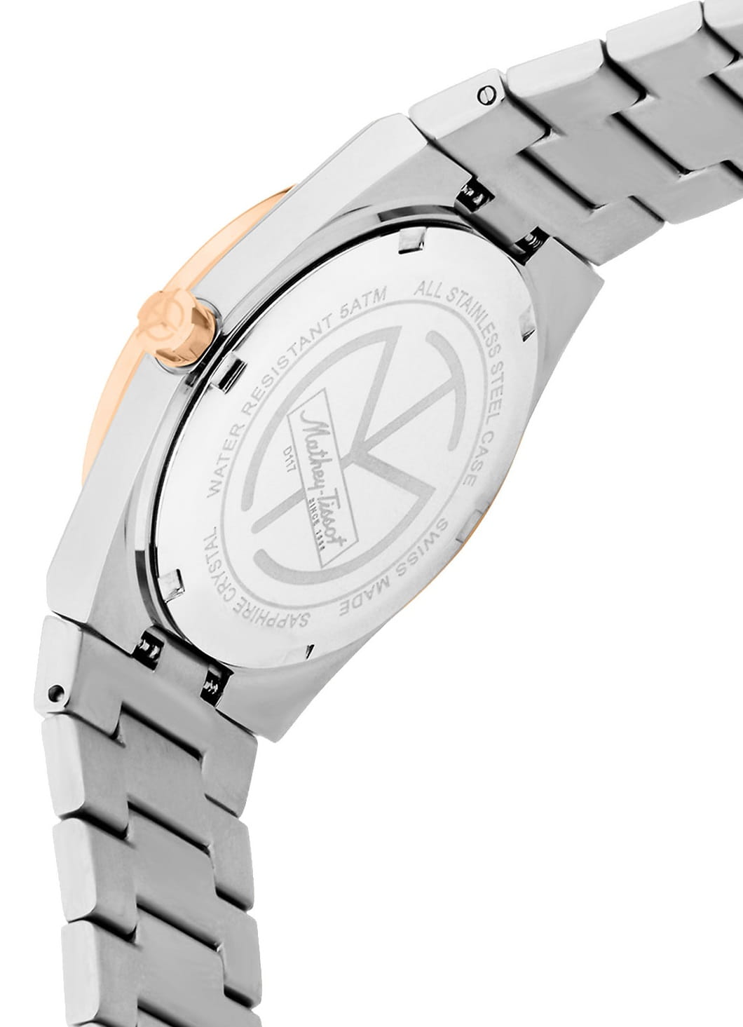 Mathey-Tissot Mathey-Tissot Zoltan D117RS,  швейцария женские часы на браслете нержавеющая сталь с pvd-покрытием боковой вид