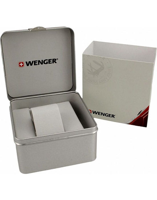 Wenger 01.1641.103 кварцевые мужские часы часы крупный план белый циферблата