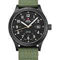 Swiss Military by Chrono Swiss Military by Chrono Classic Army SM34108.07  SM34108.07 кварцевые мужские часы черный циферблат, браслет тканевый — вид спереди