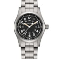 Hamilton Hamilton Khaki Field Mechanical H69439131  H69439131 механические мужские часы черный циферблат, браслет нержавеющая сталь — вид спереди