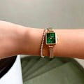 Daniel Wellington Daniel Wellington Quadro DW00100653 кварцевые женские часы часы крупный план зеленый циферблата