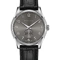 Hamilton Hamilton Jazzmaster Thinline Quartz H38411783  H38411783 кварцевые мужские часы черный циферблат, браслет кожаный — вид спереди