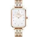Daniel Wellington Daniel Wellington Quadro DW00100620  DW00100620 кварцевые женские часы белый циферблат, браслет нержавеющая сталь с pvd-покрытием — вид спереди