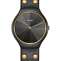 Rado Rado True Thinline Studs R27012105  R27012105 кварцевые женские часы черный циферблат, браслет кожаный — вид спереди