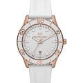 Michael Kors Michael Kors Runway MK6853  MK6853 кварцевые женские часы белый циферблат, браслет силикон — вид спереди