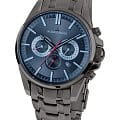 Jacques Lemans Jacques Lemans 1-1799Q  1-1799Q кварцевые мужские часы синий циферблат, браслет  — вид спереди