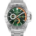Jacques Lemans Jacques Lemans Sport 42-11H  42-11H кварцевые мужские часы зеленый циферблат, браслет нержавеющая сталь — вид спереди