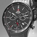 Swiss Military by Chrono Swiss Military by Chrono SM34081.04,  швейцария мужские часы на браслете нержавеющая сталь с pvd-покрытием боковой вид