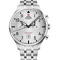 Swiss Military by Chrono Swiss Military by Chrono Vintage Chronograph SM34098.02  SM34098.02 кварцевые мужские часы белый циферблат, браслет нержавеющая сталь — вид спереди