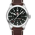 Luminox Luminox P–38 LIGHTNING XA.9521  XA.9521 кварцевые мужские часы черный циферблат, браслет кожаный — вид спереди