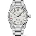 Longines Longines Spirit Prestige Edition L3.811.4.73.9  L38114739 механические мужские часы белый циферблат, браслет нержавеющая сталь — вид спереди