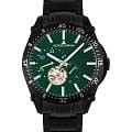 Jacques Lemans Jacques Lemans Derby 1-2201H  1-2201H механические мужские часы зеленый циферблат, браслет нержавеющая сталь с pvd-покрытием — вид спереди