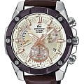 Casio Casio Edifice EFR-559BL-7A EFR EFR-559BL-7A кварцевые мужские часы шампань циферблат, браслет кожаный — вид спереди