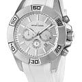 Jacques Lemans Jacques Lemans 1-1808B  1-1808B кварцевые мужские часы  белый циферблат, браслет силикон — вид спереди