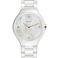 Rado Rado True Thinline R27958909  R27958909 кварцевые женские часы перламутровый циферблат, браслет высокотехнологичная керамика + титан — вид спереди