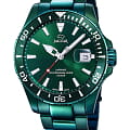 Jaguar Jaguar Executive Diver J988/1  J988/1 кварцевые мужские часы зеленый циферблат, браслет нержавеющая сталь с pvd-покрытием — вид спереди