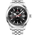 Swiss Military by Chrono Swiss Military by Chrono SM34094.01  SM34094.01 кварцевые мужские часы  черный циферблат, браслет нержавеющая сталь — вид спереди