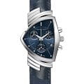 Hamilton Hamilton Ventura Chrono Quartz H24432941  H24432941 кварцевые мужские часы синий циферблат, браслет тканевый — вид спереди