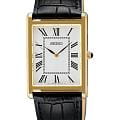 Seiko Seiko Conceptual Series Dress SWR104P1  SWR104P1 кварцевые мужские часы белый циферблат, браслет кожаный — вид спереди
