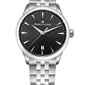 Maurice Lacroix Maurice Lacroix 1975 751007-SS002-330-1  751007-SS002-330-1 кварцевые мужские часы черный циферблат, браслет нержавеющая сталь — вид спереди