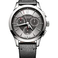 Victorinox Victorinox ALLIANCE Sport Chronograph 241748  241748 кварцевые мужские часы серый циферблат, браслет кожаный — вид спереди
