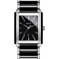 Rado Rado Ceramica R20963152  R20963152 кварцевые мужские часы черный циферблат, браслет сталь + керамические вставки — вид спереди