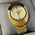 Rado Rado The Original Automatic Diamonds R12413703,  швейцария мужские часы на браслете нержавеющая сталь с pvd-покрытием боковой вид
