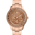 Fossil Fossil Stella  ES5109  ES5109 кварцевые женские часы золотой циферблат, браслет сталь с ip покрытием — вид спереди