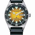 Citizen Citizen Promaster NY0120-01X  NY0120-01X механические мужские часы желтый циферблат, браслет полиуретан — вид спереди