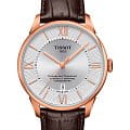 Tissot Tissot Chemin des Tourelles COSC T099.408.36.038.00 Chemin des Tourelles T0994083603800 механические мужские часы белый циферблат, браслет кожаный — вид спереди