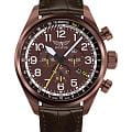 Aviator Aviator Airacobra P45 Chrono V.2.25.8.172.4  V.2.25.8.172.4  кварцевые мужские часы коричневый циферблат, браслет кожаный — вид спереди