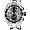 Festina Festina Timeless Chrono F20694/4  F20694/4 кварцевые мужские часы серебристый циферблат, браслет нержавеющая сталь — вид спереди