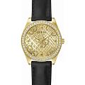 Guess Guess Trend Boa GW0989L2  GW0989L2 кварцевые женские часы золотой циферблат, браслет кожаный — вид спереди