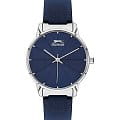 Slazenger Slazenger Classic SL.09.2031.3.02  SL.09.2031.3.02 кварцевые женские часы синий циферблат, браслет кожаный — вид спереди