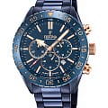 Festina Festina Ceramic F20576/1  F20576/1 кварцевые мужские часы синий циферблат, браслет сталь c pvd покрытием — вид спереди