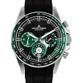 Jacques Lemans Jacques Lemans Sport 1-2127C  1-2127C кварцевые мужские часы зеленый циферблат, браслет силикон — вид спереди
