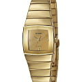 Rado Rado Sintra R13776702  R13776702 кварцевые женские часы золотой циферблат, браслет ceramos™ — вид спереди