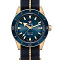 Rado Rado Captain Cook Automatic Bronze R32504207 Automatic R32504207 механические мужские часы синий циферблат, браслет тканевый — вид спереди