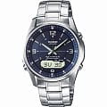 Casio CASIO WAVE CEPTOR LCW-M100DSE-2A  LCW-M100DSE-2A кварцевые мужские часы синий циферблат, браслет нержавеющая сталь — вид спереди