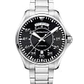 Hamilton Hamilton Khaki Aviation Pilot Day Date Auto H64615135  H64615135 механические мужские часы черный циферблат, браслет нержавеющая сталь — вид спереди