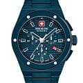 Swiss Military Hanowa Swiss Military Hanowa Sidewinder Ceramic SMWGI0002281  SMWGI0002281 кварцевые мужские часы синий циферблат, браслет керамика — вид спереди