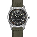 Hamilton Hamilton Khaki Field Titanium Auto H70205830  H70205830 механические мужские часы серый циферблат, браслет кожаный — вид спереди