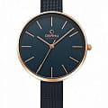 Obaku Obaku V211LXVLML  V211LXVLML кварцевые женские часы синий циферблат, браслет сталь с ip покрытием — вид спереди