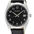 Seiko Seiko Conceptual Series Dress SUR461P1  SUR461P1 кварцевые мужские часы черный циферблат, браслет кожаный — вид спереди