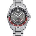 Certina Certina DS-X GMT C047.452.11.081.01 DS-X GMT C0474521108101 кварцевые мужские часы серый циферблат, браслет нержавеющая сталь 316l — вид спереди