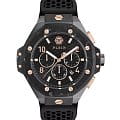 Philipp Plein Philipp Plein The Skull PWPRA0524  PWPRA0524 кварцевые мужские часы черный циферблат, браслет силикон — вид спереди
