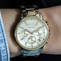 Armani Exchange Armani Exchange Cayde  AX4327 женские часы золотой циферблат на запястье
