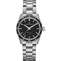 Hamilton Hamilton Jazzmaster Performer Auto H36205130  H36205130 механические мужские часы черный циферблат, браслет нержавеющая сталь — вид спереди