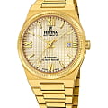Festina Festina Swiss Made F20032/2  F20032/2 механические мужские часы желтый циферблат, браслет нержавеющая сталь с ip-покрытием — вид спереди